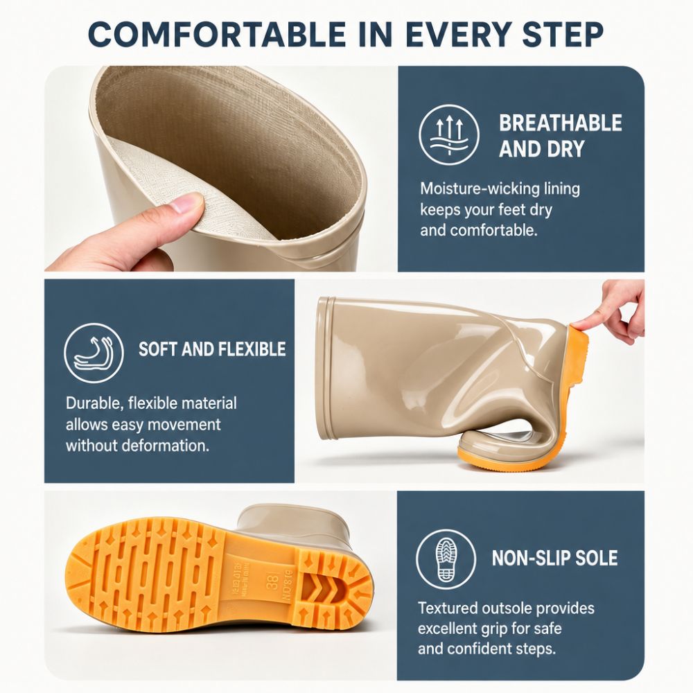 Non-slip Women's Long Rain Boo - Women Kitchen Accessories 评论和价格