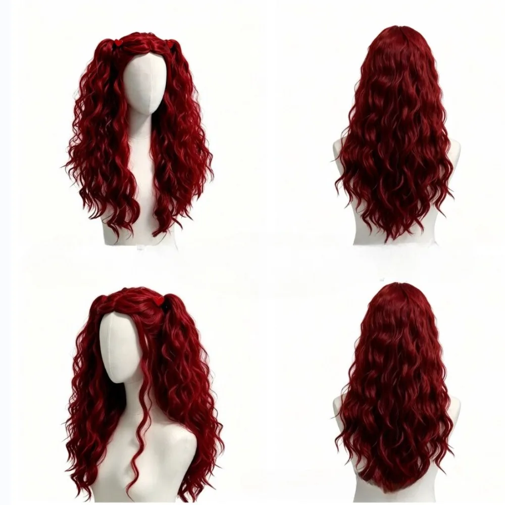 2026 Red Blue Long Curly Synth - Women'S Red Accessories 评论和价格