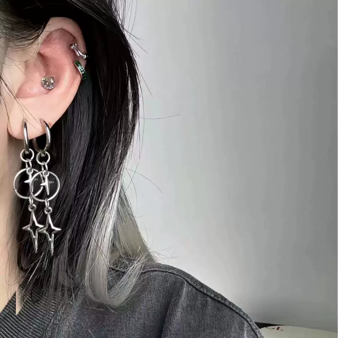 Personalized Punk Cross Star P - Women'S Emo Accessories 评论和价格