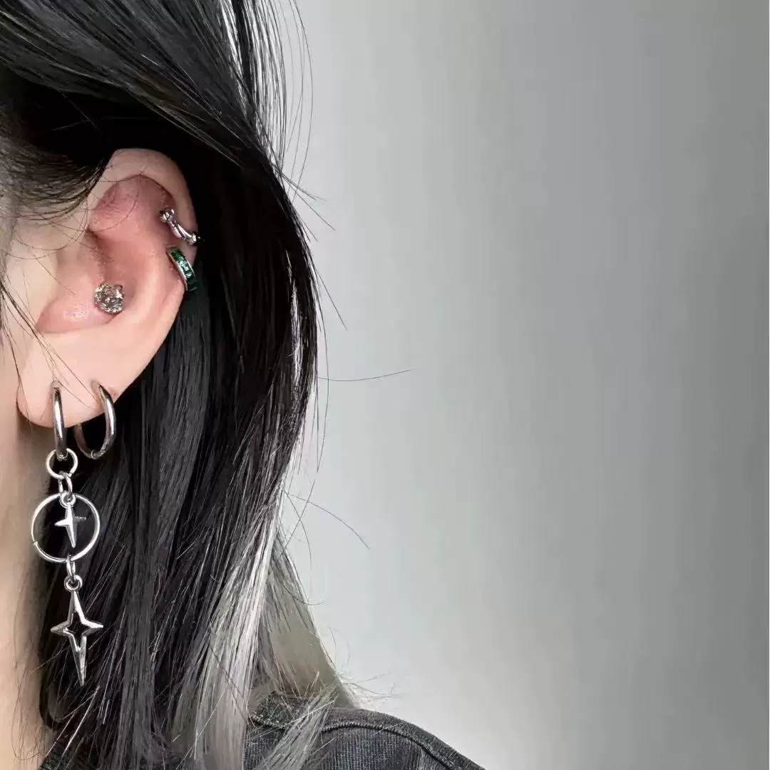 Personalized Punk Cross Star P - Women'S Emo Accessories 评论和价格
