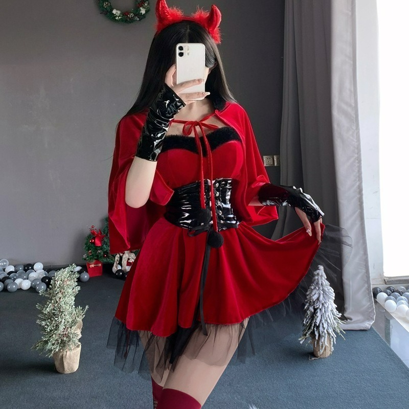 Red Devil Women Cosplay Costum - Women'S Red Accessories 评论和价格