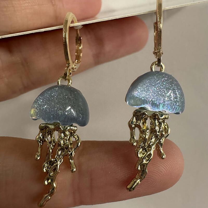 Cute Blue Jellyfish Ocean Pend - Women'S Emo Accessories 评论和价格