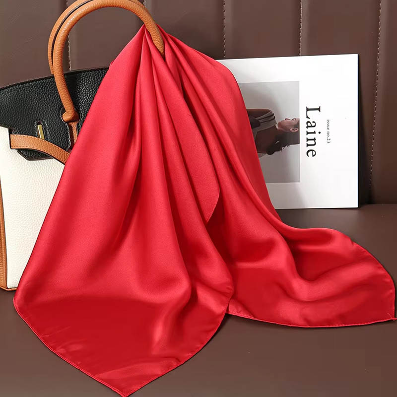 Luxury Solid Color Silk Square - Silk Scarf Square 评论和价格
