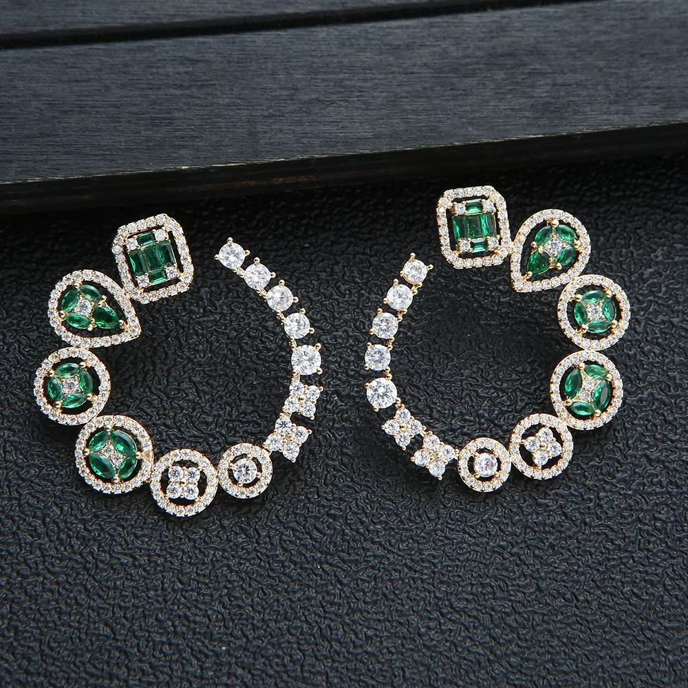 Luxury Round Stud Earrings For - Women Accessories Dubai 评论和价格