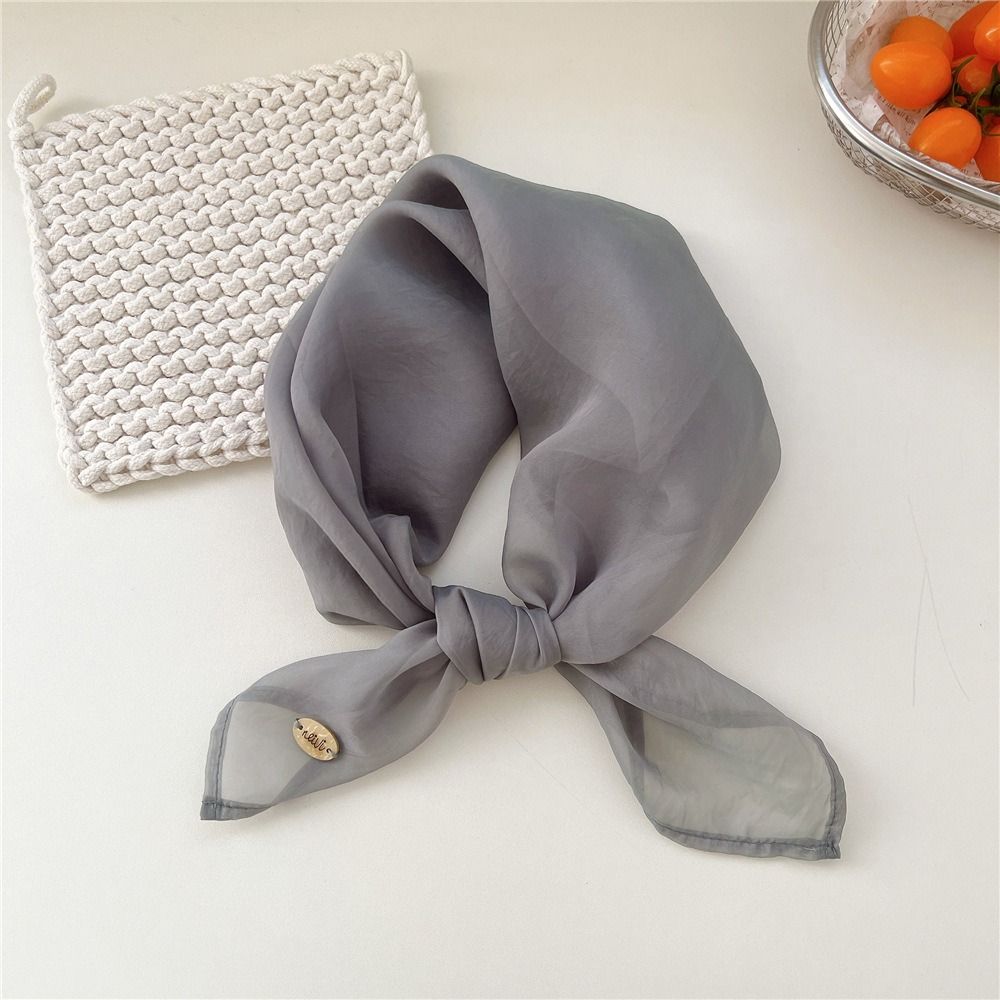 Retro Solid Color Small Square - Silk Scarf Square 评论和价格
