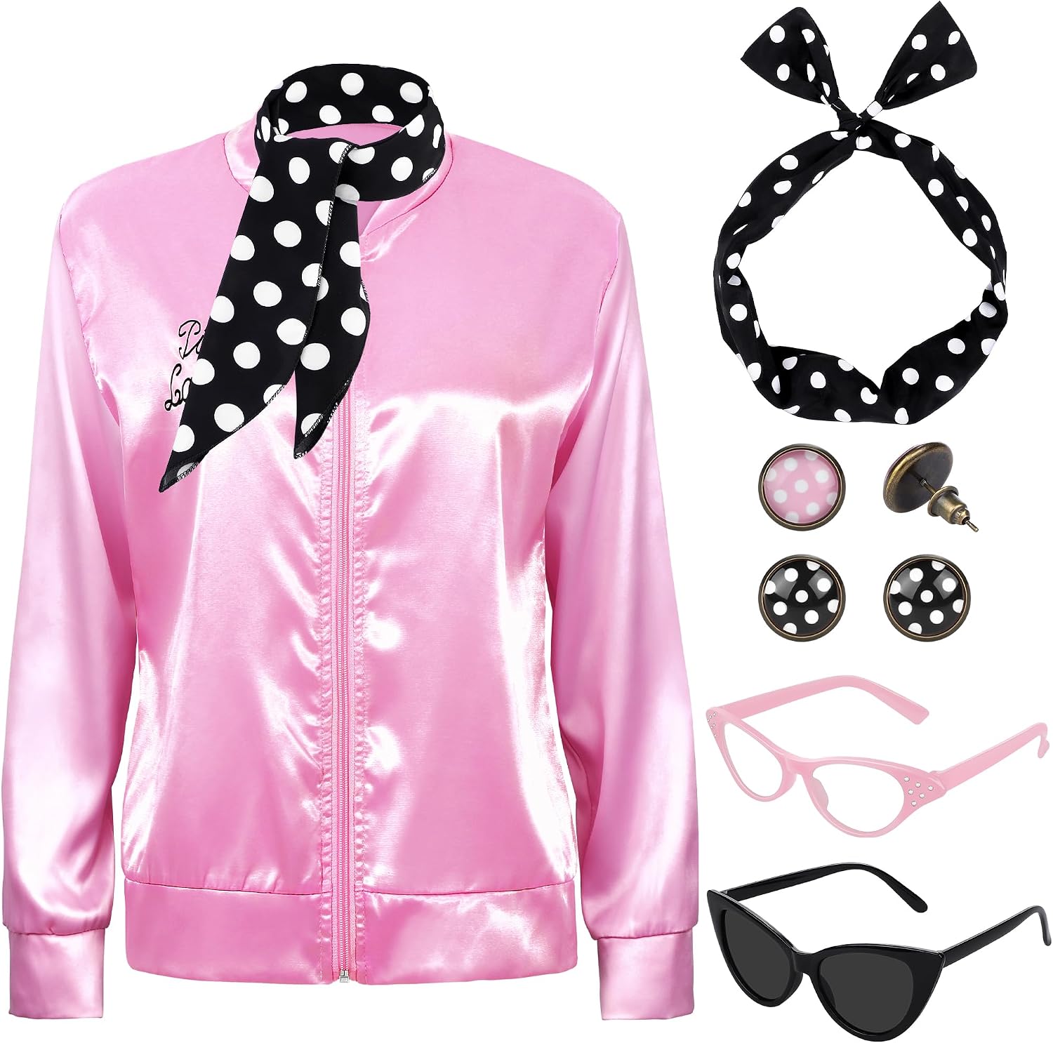 1950s Pink Satin Jacket with N - Women'S Accessories In The 1950S 评论和价格