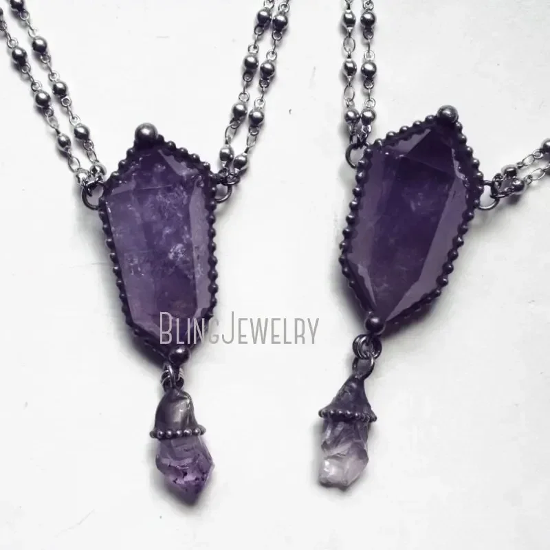 10pcs Amethyst Crystal Necklac - Women'S Emo Accessories 评论和价格