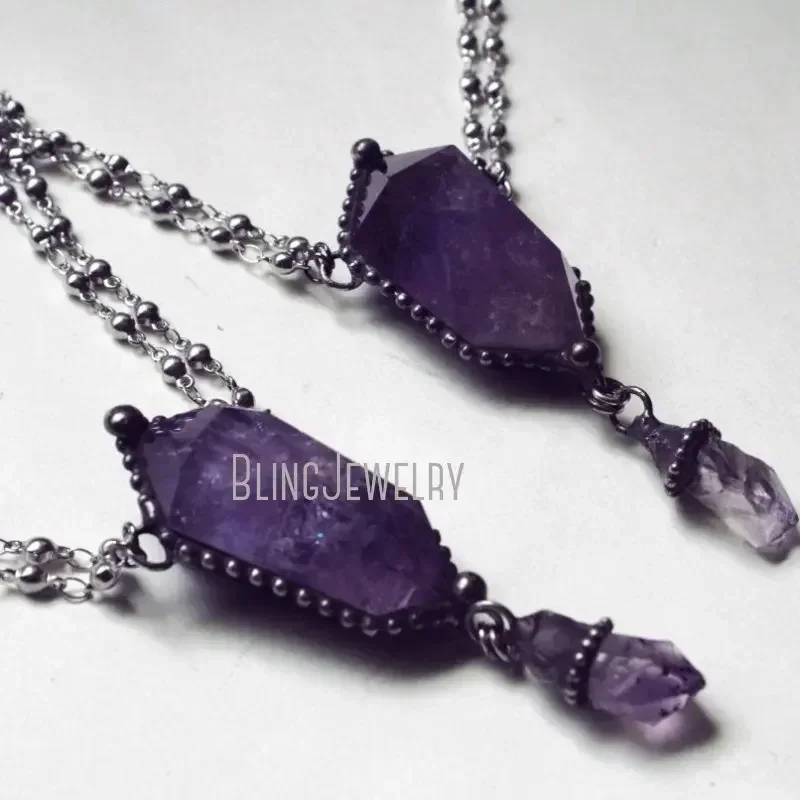 10pcs Amethyst Crystal Necklac - Women'S Emo Accessories 评论和价格