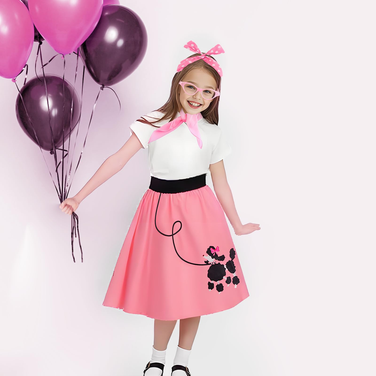 Girls Poodle Skirts 50s Sock H - Women'S Accessories In The 1950S 评论和价格