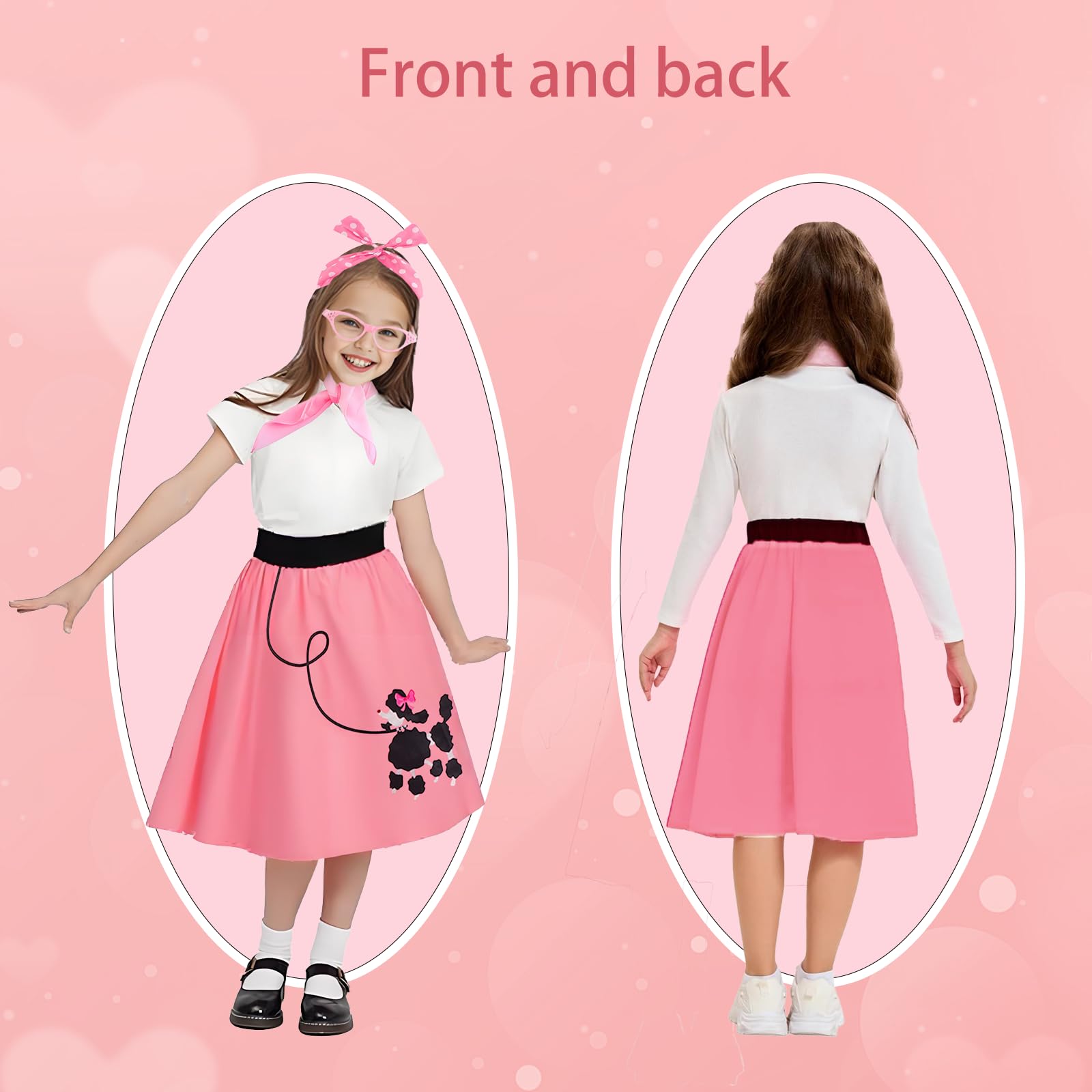 Girls Poodle Skirts 50s Sock H - Women'S Accessories In The 1950S 评论和价格