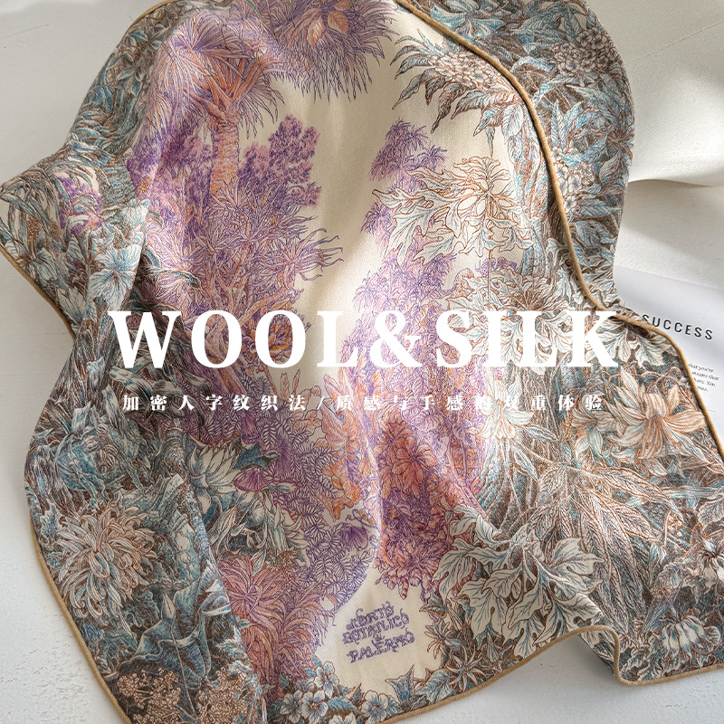 Silk Wool Scarves Woman Foular - Women Accessories Sale 评论和价格
