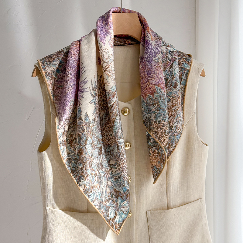 Silk Wool Scarves Woman Foular - Women Accessories Sale 评论和价格